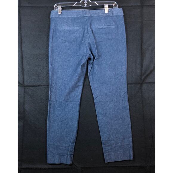 Banana Republic Womens Pants Blue Mid Rise Sloan Fit Cropped Ankle Stretch 8 - Picture 10 of 12